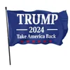 트럼프 2024 아메리카 깃발을 찍어 3 'x 5'FT 100D 폴리 에스터 빠른 배송 생생한 2 개의 황동 그로밋이있는 생생한 색상