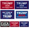Trump 2024 Tomar la espalda americana Pegatinas de coche Polyester Save American Us Presioneail Trumps Trumps Pegatina Decorativa FHH21-860