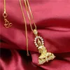 Pendant Necklaces Southeast Asia Thailand Selling Buddha Choker Gold Plated Necklace Men Women Lucky Jewelry Pendants Chain Luxury1503339