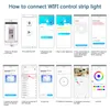 Hoge kwaliteit 5M RGB 5050 Waterdichte LED Strip Light SMD 44 Key Remote WiFi Draadloos Licht