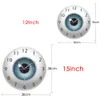 Ögonögonet med skönhetskontakt Pupil Core Sight View Ophthalmology Mute Wall Clock Optisk Store Novelty Wall Watch Gift LJ201211