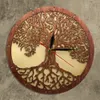 Yggdrasil Life Of Life Wooden Wall Clock Sacred Geometry Magic Tree Home Decor Silent Sweep Kitchen Wall Clock Housewarming Gift 24354465