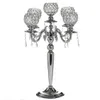 Alta qualità decorativa in alluminio metallo ferro 5 bracci candelabri centrotavola per matrimoni senyu0529