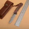 1 Uds nuevo cuchillo plegable de Damasco VG10 hoja de acero de Damasco palisandro + mango de hoja de acero inoxidable rodamiento de bolas cuchillos de regalo EDC