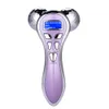 Multifunktionskropp och ansikte Slimming Massager MicroCurrent LED Light Vibration 4D Electric Facial Massager med LCD-skärm för hemmabruk