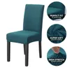 Jacquard Plain Dining Chair Covere Spandex Elastic Köksstol Slipcover Case Stretch Fabric Stolskydd för Bröllopshändelser Hotell Bankett