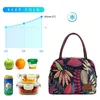 Aosbos Canvas Portable Cooler Lunch Torba termiczna izolowana wielofunkcyjna torebki żywnościowe Piknik Piknik Lunch Box Torba dla mężczyzn Kobiety Dzieci C0125