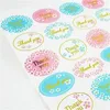 Spring Flower Thank You Sticker Stamping Golden Silver Colors Gift Packing Bag Sticky Paper Festival Party Label Stickers New 0 28nt L2