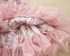 2022 baby girl kids vintage flower tutu dress floral dress pettiskirt tulle skirt lace tube ballet dprincess pink