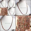 Chains M Faceted Red Blood Brecciated Jasper Necklace Shiny Natural Stone Chain Chocker Beaded Mother Daughter Necklaces