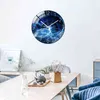 Glass Wall Clock Modern Design Landscape Light Luxury Colorful Art Reloj Pared Decorativo Clocks Living Room Bedroom Home Decor H1230