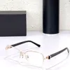 NIce Elegant and exquisite women's half-rim glasses Designer Metal frame square shape eyeglasses Side inlaid rhinestones lady glasse 2174B