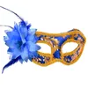 Venetian Half face flower mask Masquerade on stick Sexy Halloween christmas dance wedding Party supplies