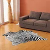 Imitation Animal Skin Carpet 140*160cm Non-slip Cow Zebra Striped Area Rugs and Carpets For Home Living Room Bedroom Floor Mat