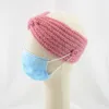 Botão de malha Headband 36 Cores Headwear de lã Crochet Twist Headband Inverno Quente Cruz Proteção Ear Cabelo Acessórios DDA706