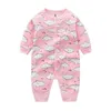 Одежда для малышей Одежда для мальчиков и девочек, комбинезон с длинными рукавами и рисунком для новорожденных, унисекс, пижамы для новорожденных, костюм для младенцев 2010282993891