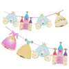 プリンセス城の紙の旗カラフルなペナントの国旗バナーガーランドの結婚式/赤ん坊の誕生日/クリスマスパーティーの装飾