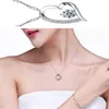 Simples Bonito Love Coração Pingente Colar Para As Mulheres Senhora Moda Jóias Qualidade De Cristal Austríaco Diamantes Colares Presentes de Prata Chai