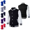 Felpe con cappuccio da uomo/ragazzo giacca da baseball da uomo Fashion Design Wine Red Mens Slim Fit College Varsity Jacket da uomo Harajuku Felpa 220124