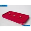 Red Grey Brown Black Velvet Ring Tray Rings Storage Earrring Stud Boxes Jewelry Display Package Show Case Small Size Organizer Tra227J