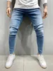 4 Kleuren Heren Jeans Stretch Skinny Jeans Gewatteerde Denim Broek Mode Streetwear