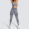 Joga Legginsy Sportowe Biustonosz Joga Zestawy Wysokiej Talii Dziewięć Legging Gym Ubrania Kobiety Trening Fitness Zestawy Szkolenie Działa Gym Legginsy Rajstopy