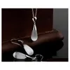 2015 Austria Collana di cristallo Set di gioielli Catena in argento sterling 925 Grande goccia d'acqua Opale Collane Set di gioielli da sposa per le donne Ahzfy