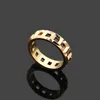 Europe America Fashion Style Men Lady Women Titanium Steel Hollow Out Engraved T Initials Rings US6-US9 3 Color