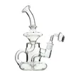 Pipe à eau en gros Klein Tornado Recycler Perc Clear Narguilés Type plié Style 14,5 mm Femelle Joint Verre Eau Bongs Huile Dab Rigs HR024