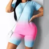 2020 kvinnor sport kostym 2st / set neon top korta byxor träning kläder tracksuit mode sommar outfit damer casual 2 stycke set