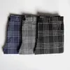 New Men Vintage Plaid Suit Pants Formal Dress Business Casual Slim Fit Pants Wedding Party Formal Classic Check Suit Trousers224N