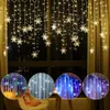 بيع كبيرة عيد الميلاد الديكور الستار ندفة الثلج الصمام سلسلة أضواء وامض أضواء الستار ضوء مضادة للماء أضواء الحزب 201203