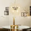Modern Chandelier Chrome Golden vanity suspension Crystal Chandelier Hanging G9 LED Lighting lustre for Living Room
