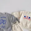 Nyfödd baby kläder sätter pojkar tecknad långärmad tröja toppar toddler barn flickor harem byxor kostym barn kläder set lj201202