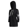 Rosetische Gotische Skull Hooded Hoodies Dames Halloween Jas Mode Rits Fitness Streetwear Cool Girls Black Hoodie Sweatshirt LJ200811