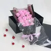 Savon artificiel Rose fleur 18 pièces Roses Bouquet avec boîte-cadeau fleurs de savon pour les mères d'anniversaire cadeaux de saint valentin