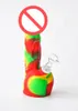 8 inch De mannelijke penis Siliconen Pijp Water Bong Met downstem OPRUIMING Voor Roken Siliconen Dab Rigs Onbreekbaar Olie Rig Bongs