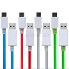 Fast Charge Data Line Laddare Statisk Non Flowing Light Micro USB-kabel för Samsung Type-C Laddning Telefonledning Lysande Ny