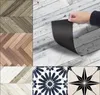 Adesivi per pavimenti 3D Piastrelle impermeabili in adesivi murali Carta da parati autoadesiva in legno in PVC per il soggiorno del bagno