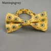 Mantieqingway Brytyjski styl Vintage Kwiat Druk Bow Tie Oblubienia Ślubna Gravata Slim Kwiatowy Skinny Bowtie Cravat Bowtie