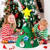 1 set Albero di Natale in feltro 3D con luce a LED da 2 m Regalo di Capodanno di Natale Natal Noel I bambini favoriscono le decorazioni natalizie per la casa 200929