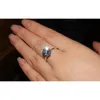 Luxury 4 Simulerade stenringar för kvinnor Sterling Silver Förlovningsringar Sona Stone Wedding Ring 2011029182291