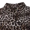 Vonda vrouwen luipaard blouses sexy vintage print blouse met lange mouwen