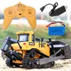 Huina 1569 1:16 RC Bulldozer zdalnego sterowania Ciężarówka 8CH na zabawkach samochodowych dla chłopców Hobby Inżynieria Prezenty 220125