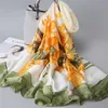 2021 New Hangzhou Seide High-End French Satin Seidenschals Frühling und Herbst Langer vielseitiger Schal Schal