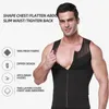 Shapers pour hommes 2022 Shaper Posture Correcteur Zipper Couleur de la peau Poitrine Minceur Gilet Ventre Mâle Compression Shirt2254