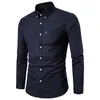 Moda Mens Luxo elegante Camisas Slim Fit Vestido de Manga Longa Tops