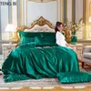 Neue Stil Seidenbettwäsche Home Möbel Mode Luxus Bettwäsche Set Duvet Cover Bettblatt Kissenbezug Größe King Queen Twin 20107970747