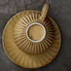 Vintage Pottery Kahve Kupası Porselen Ofis Yaratıcı Japonya Çay Bardakları Kupa Sakslı Çay Bardakları Ev İçecek Yazıları CC50BD LJ200821