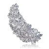 4,8 pouces énorme cristal broche strass diamante marquise cristal extra large mariée broche bijoux